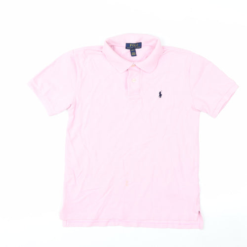 Ralph Lauren Girls Pink Polo Shirt Medium (10-12 Years) 100% Cotton