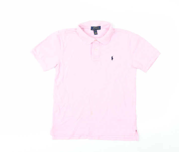 Ralph Lauren Girls Pink Polo Shirt Medium (10-12 Years) 100% Cotton