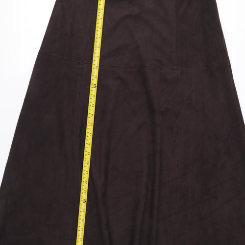 Marks and Spencer Womens Brown A-Line Midi Skirt Size 12