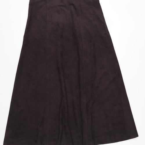 Marks and Spencer Womens Brown A-Line Midi Skirt Size 12