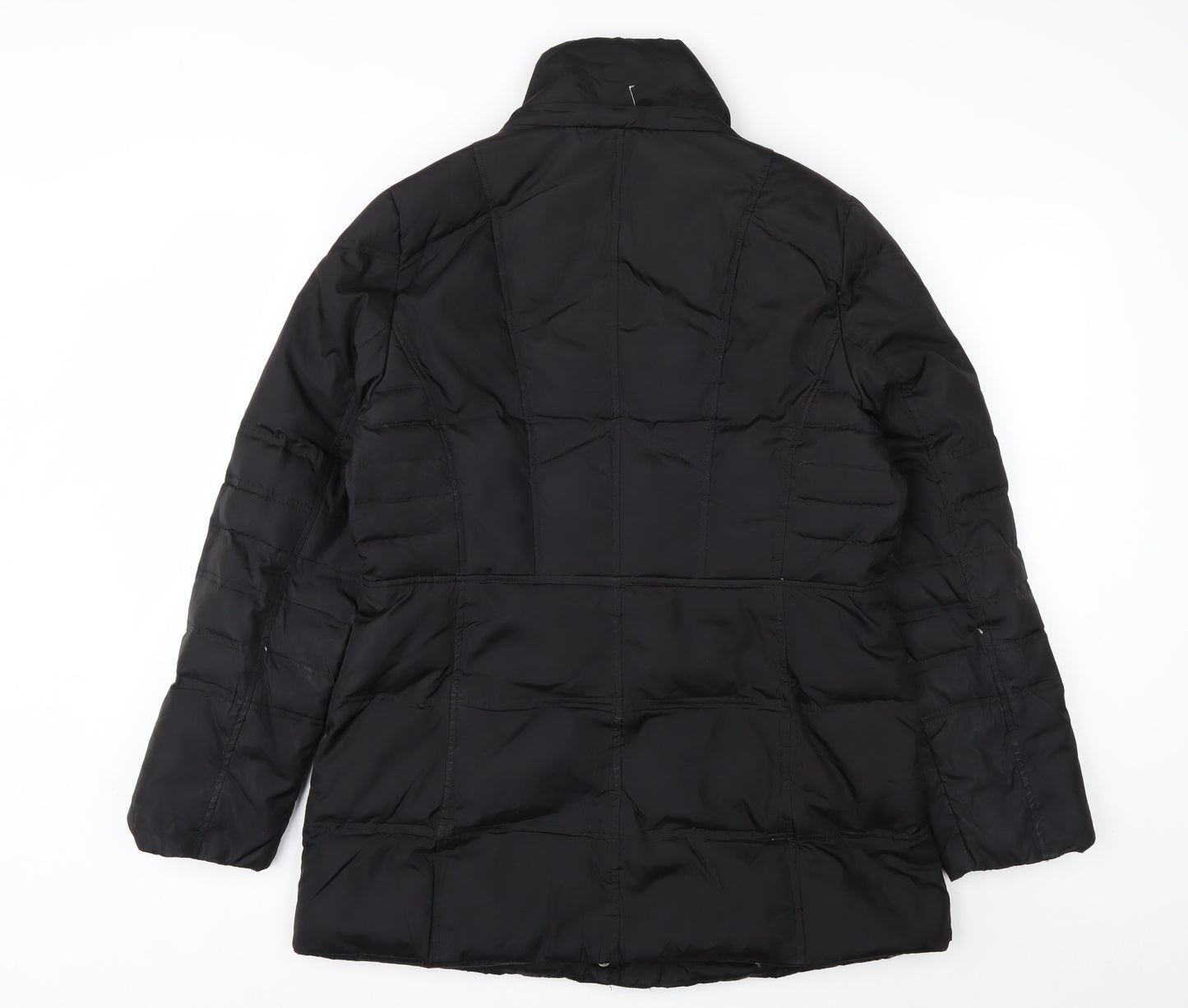 London Fog Womens Black Mid-Length Puffer Coat Jacket M
