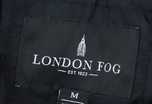 London Fog Womens Black Mid-Length Puffer Coat Jacket M