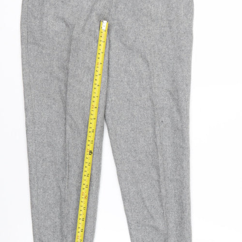 Ralph Lauren Women's Grey Wool Tapered Stirrup Trousers Size 4