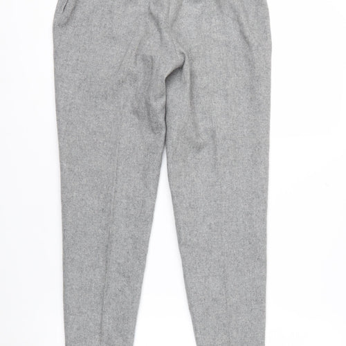 Ralph Lauren Women's Grey Wool Tapered Stirrup Trousers Size 4