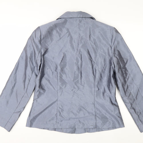 AGB Women’s Grey Classic Blazer Size 10 Buttoned Formal Jacket