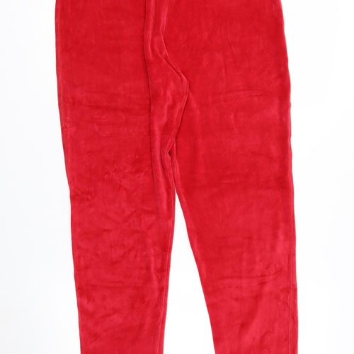 Jessica Tierney Women's Red Velvet Stretch Leggings M