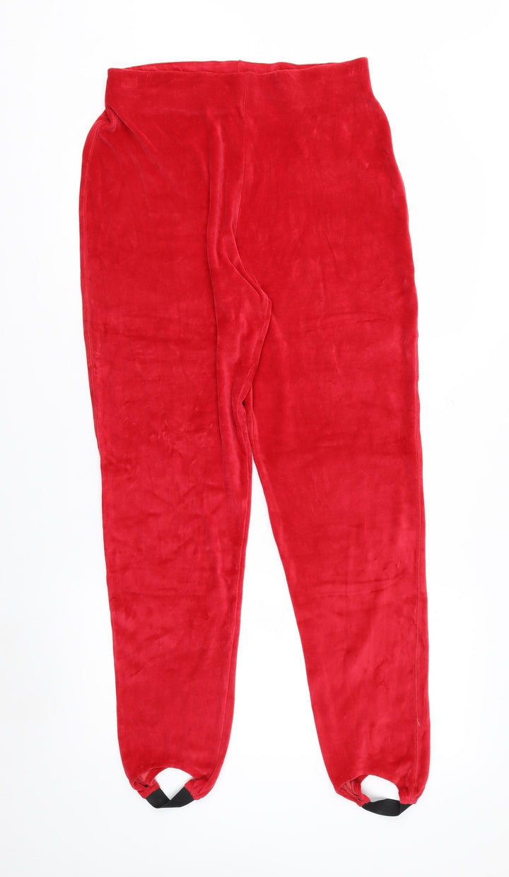 Jessica Tierney Women's Red Velvet Stretch Leggings M