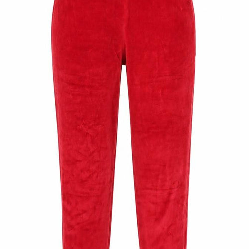 Jessica Tierney Women's Red Velvet Stretch Leggings M