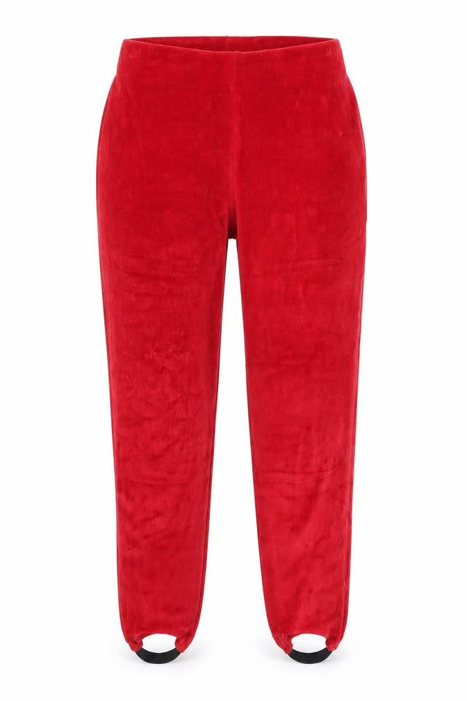Jessica Tierney Women's Red Velvet Stretch Leggings M