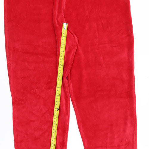 Jessica Tierney Women's Red Velvet Stretch Leggings M