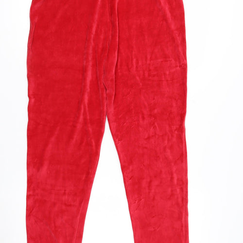Jessica Tierney Women's Red Velvet Stretch Leggings M