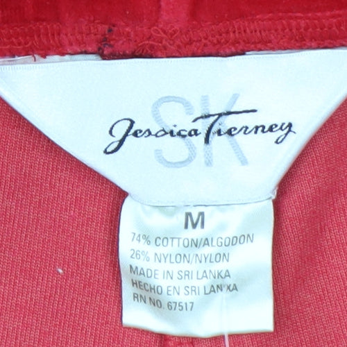 Jessica Tierney Women's Red Velvet Stretch Leggings M