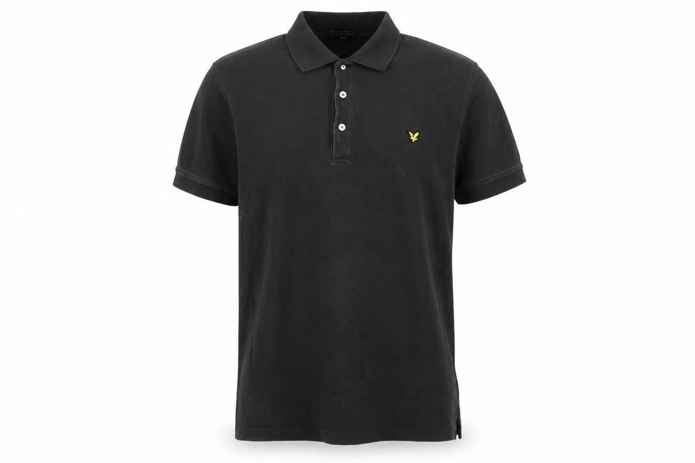 Lyle & Scott Men's Black Cotton Polo Shirt Size L Classic Fit