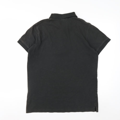 Lyle & Scott Men's Black Cotton Polo Shirt Size L Classic Fit