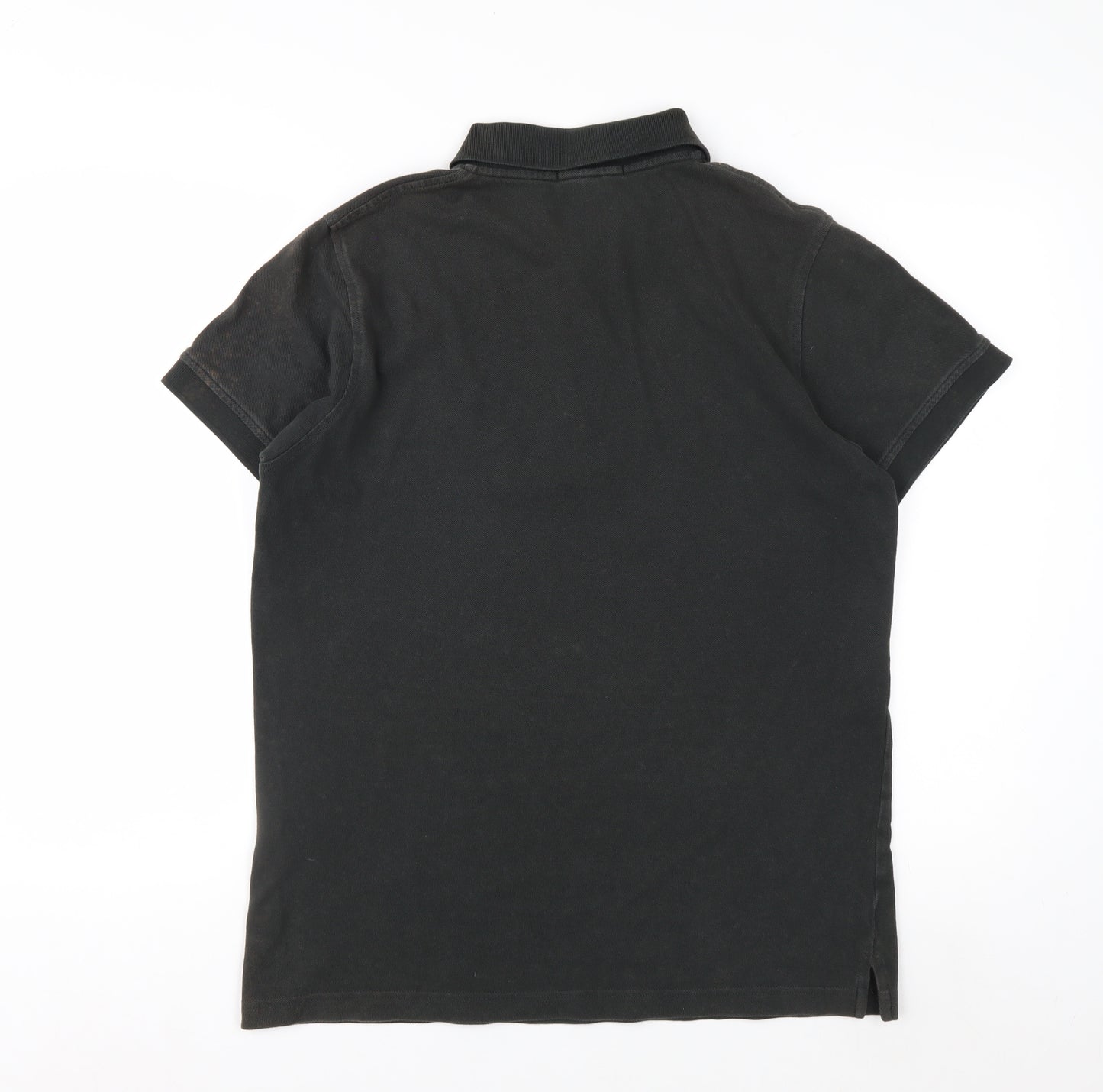 Lyle & Scott Men's Black Cotton Polo Shirt Size L Classic Fit