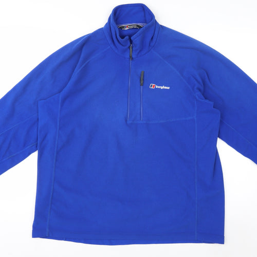 Berghaus Men's Blue Fleece 1/4 Zip Pullover Sweatshirt Size L