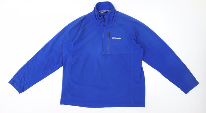 Berghaus Men's Blue Fleece 1/4 Zip Pullover Sweatshirt Size L