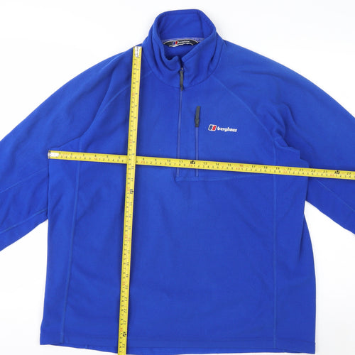Berghaus Men's Blue Fleece 1/4 Zip Pullover Sweatshirt Size L