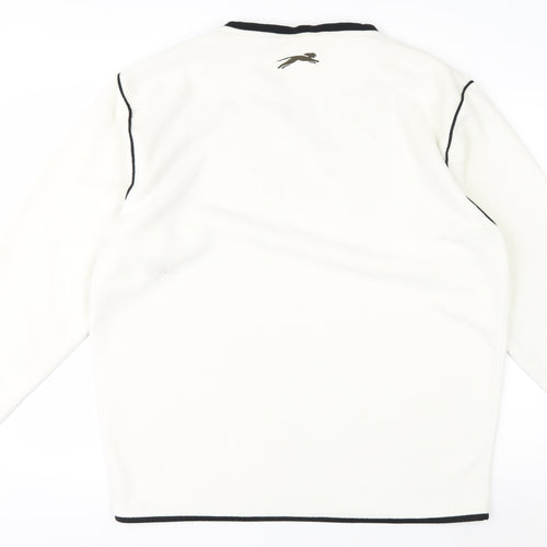Slazenger Men's White XL Fleece V-Neck Pullover Sweatshirt