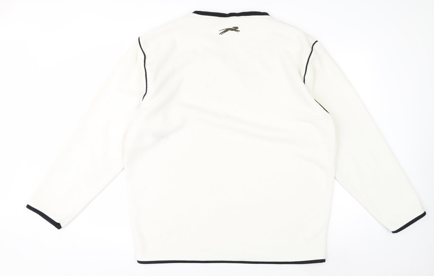 Slazenger Men's White XL Fleece V-Neck Pullover Sweatshirt