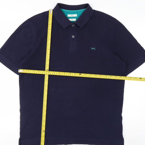 Brax Men's Blue Hi-Flex Cotton Polo Shirt Size M