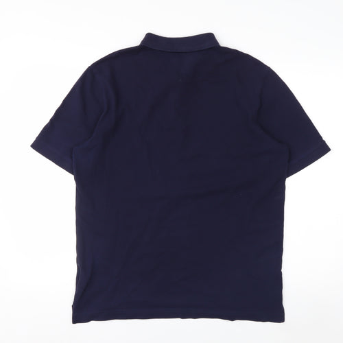Brax Men's Blue Hi-Flex Cotton Polo Shirt Size M