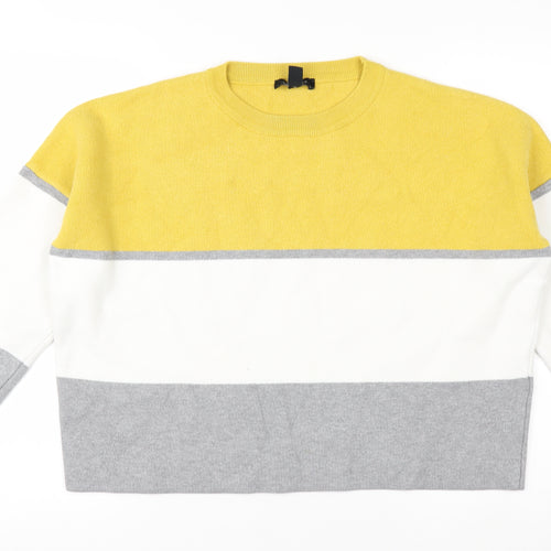 New Look Women’s Multicoloured Striped Crew Neck Jumper Size L