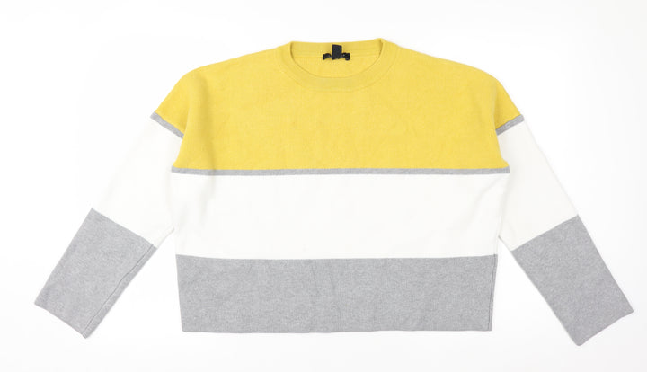 New Look Women’s Multicoloured Striped Crew Neck Jumper Size L