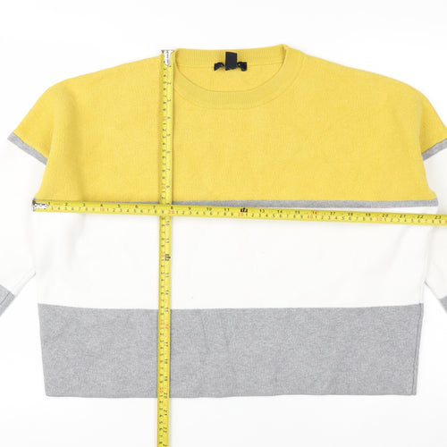 New Look Women’s Multicoloured Striped Crew Neck Jumper Size L