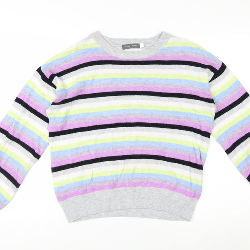 Mint Velvet Women's Multicoloured Striped Crew Neck Jumper Size 10