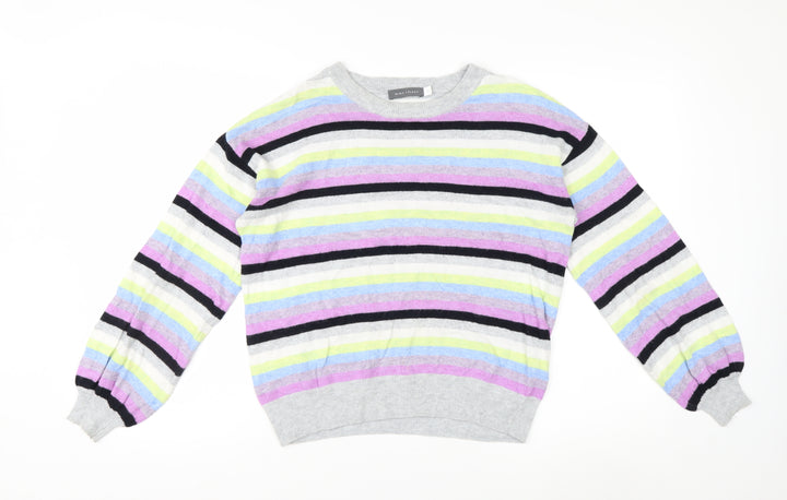 Mint Velvet Women's Multicoloured Striped Crew Neck Jumper Size 10