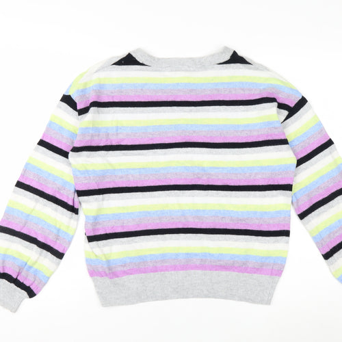 Mint Velvet Women's Multicoloured Striped Crew Neck Jumper Size 10