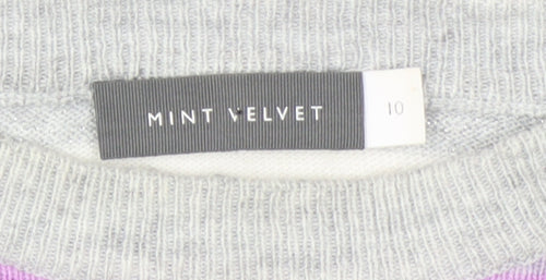 Mint Velvet Women's Multicoloured Striped Crew Neck Jumper Size 10