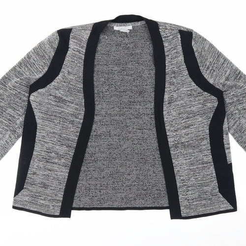 H&M Women’s Grey Long Sleeve Open Front Knit Cardigan Size 12