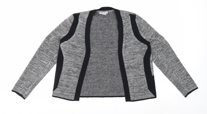 H&M Women’s Grey Long Sleeve Open Front Knit Cardigan Size 12