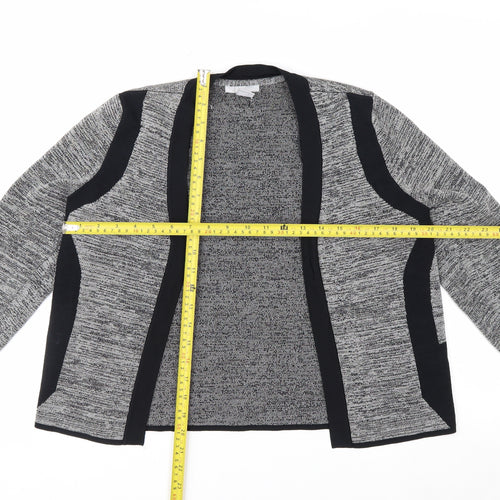 H&M Women’s Grey Long Sleeve Open Front Knit Cardigan Size 12