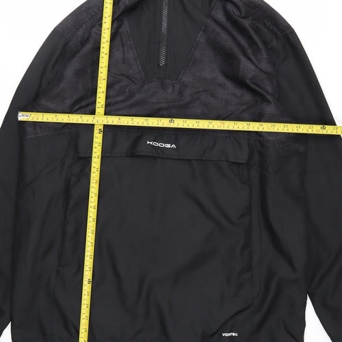 Kooga Men's Black L Hooded Windbreaker Jacket Polyester Sportswear