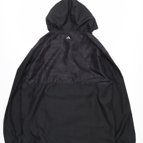 Kooga Men's Black L Hooded Windbreaker Jacket Polyester Sportswear
