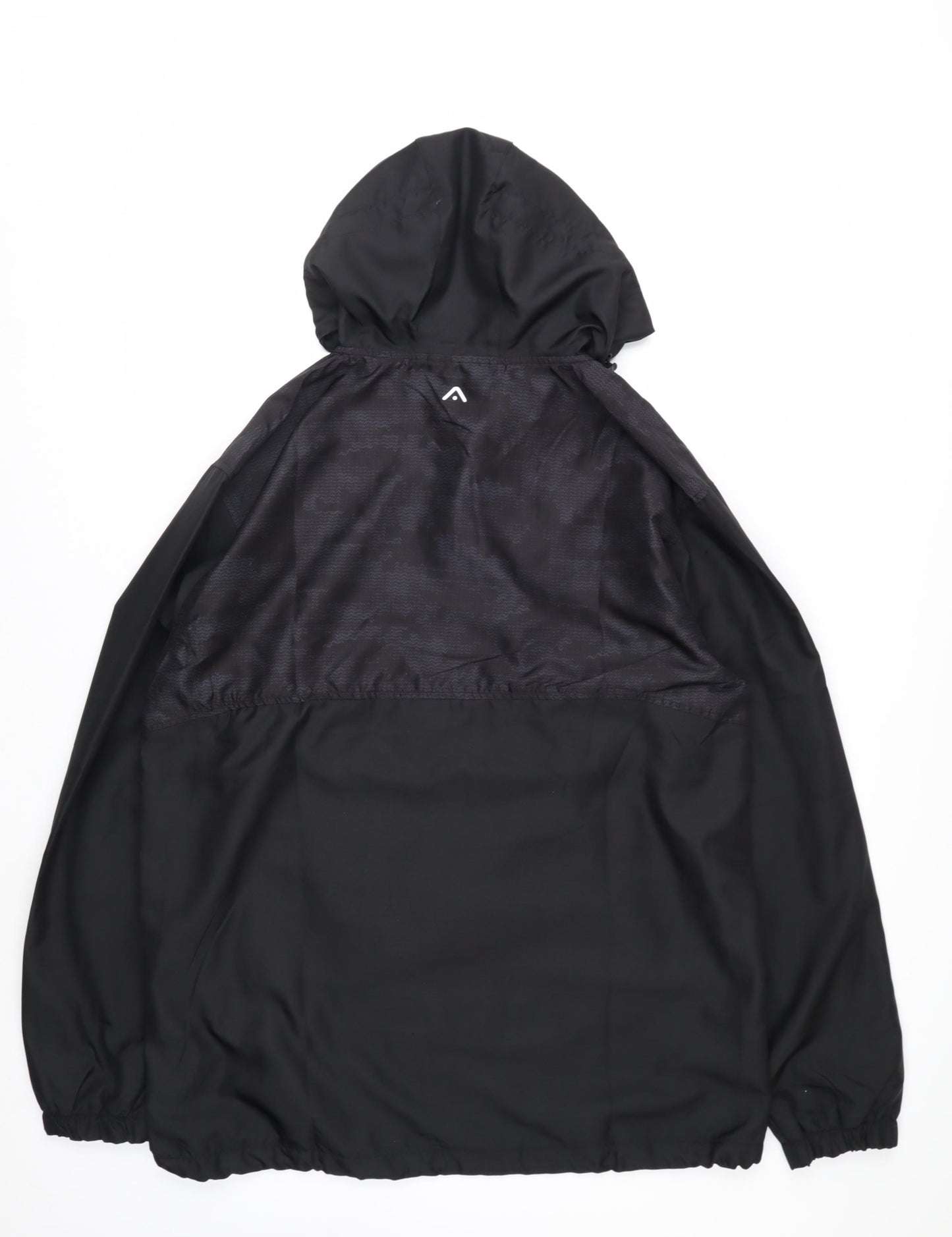 Kooga Men's Black L Hooded Windbreaker Jacket Polyester Sportswear