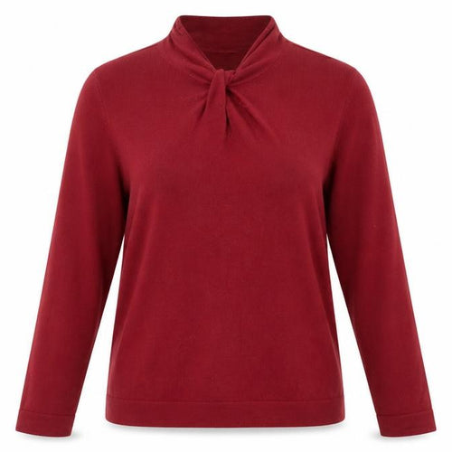 Hobbs Women's Red Long Sleeve Jumper L Viscose Wool Cashmere Blend