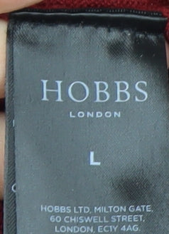 Hobbs Women's Red Long Sleeve Jumper L Viscose Wool Cashmere Blend