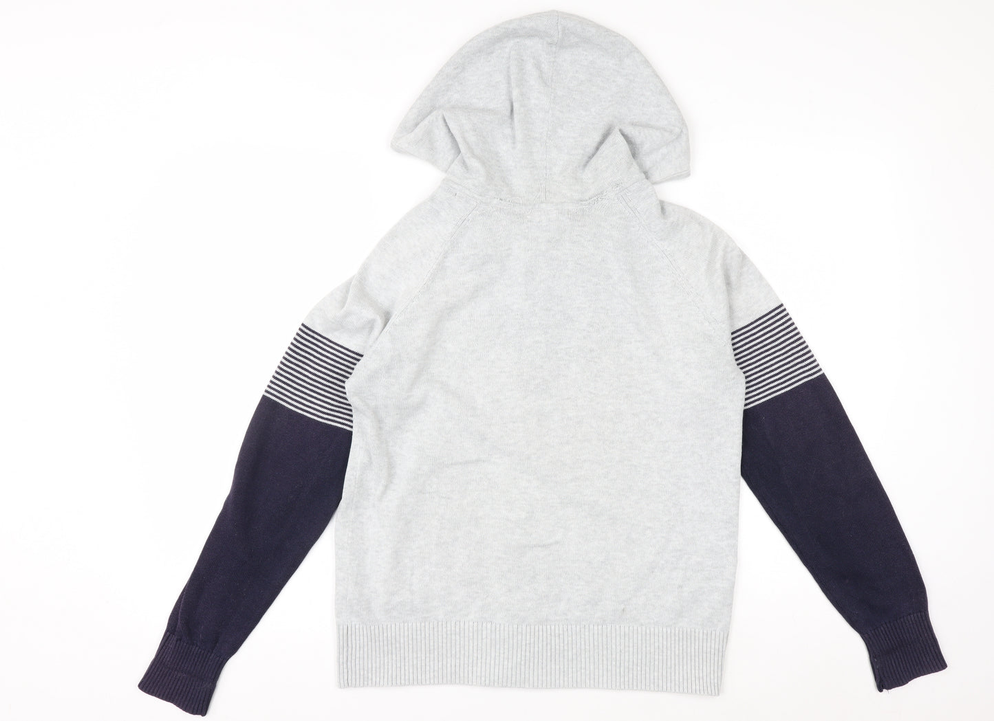 Tommy Hilfiger Womens Grey Full Zip Hoodie Size M Cotton