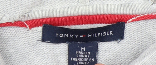 Tommy Hilfiger Womens Grey Full Zip Hoodie Size M Cotton