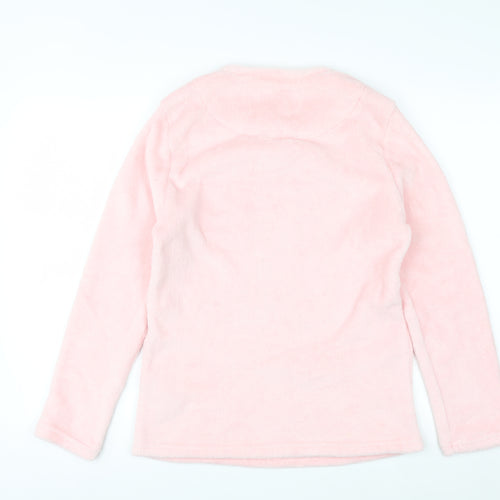 Disney Women Pink Eeyore Fleece Pyjama Top XS Long Sleeve