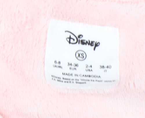 Disney Women Pink Eeyore Fleece Pyjama Top XS Long Sleeve