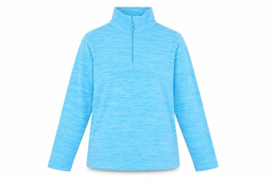 Front view of Mountain Warehouse Women's Blue 1/2 Zip Fleece Pullover UK 12
