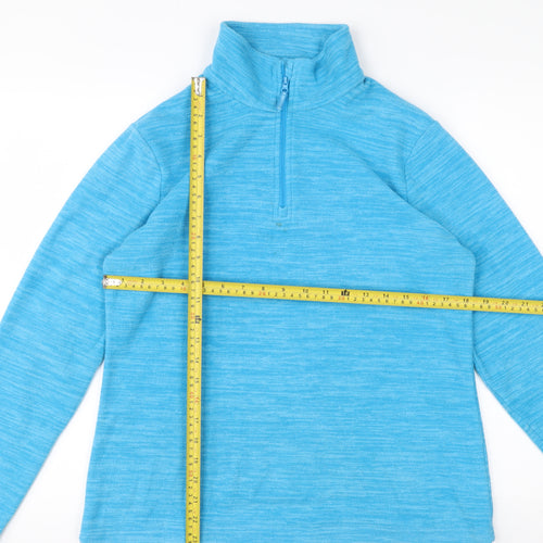 Mountain Warehouse Women's Blue 1/2 Zip Fleece Pullover UK 12