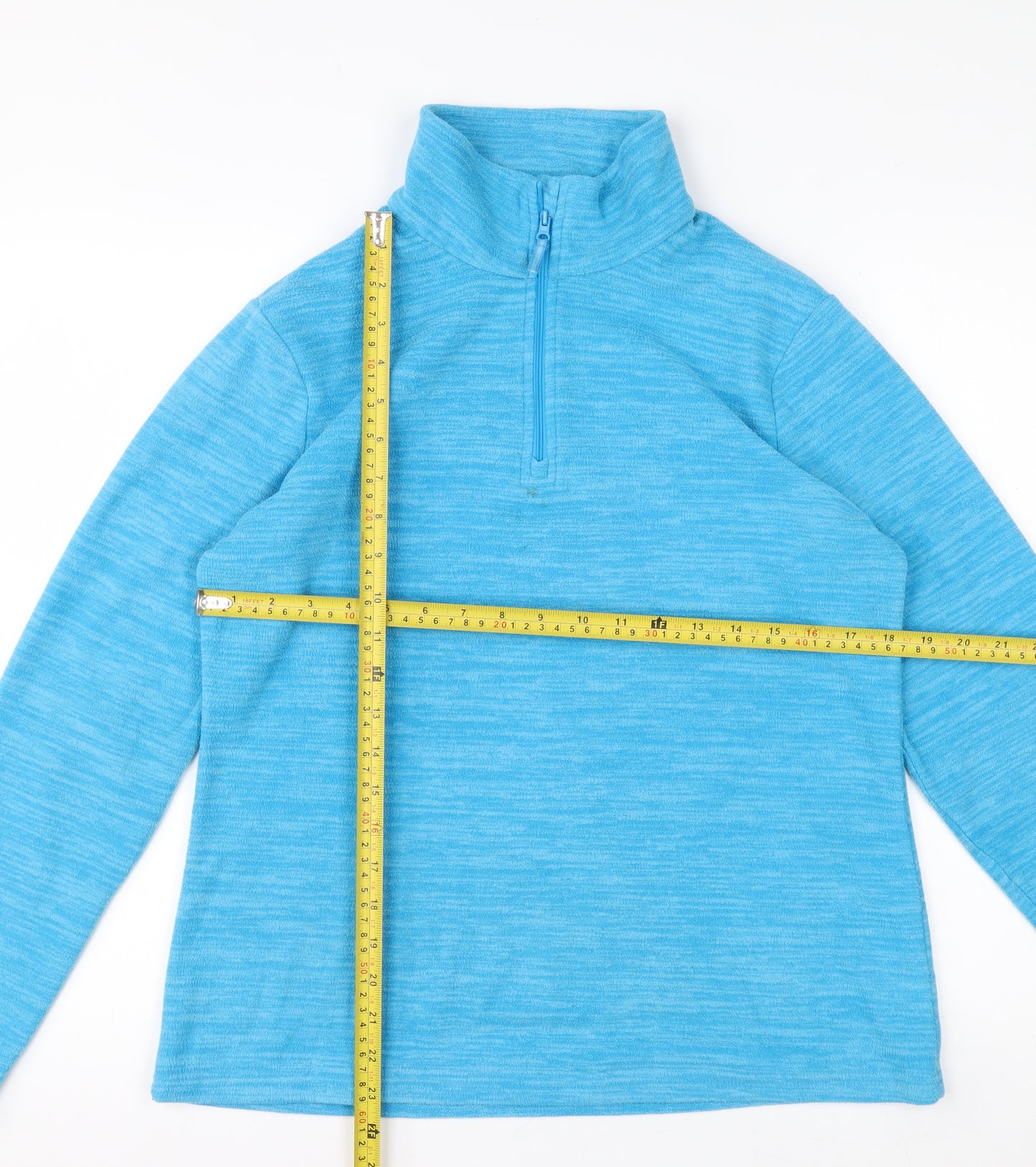 Mountain Warehouse Women's Blue 1/2 Zip Fleece Pullover UK 12