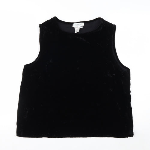 Coldwater Creek Women Black Velvet Sleeveless Tank Top 18 Plus