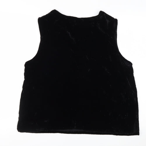 Coldwater Creek Women Black Velvet Sleeveless Tank Top 18 Plus